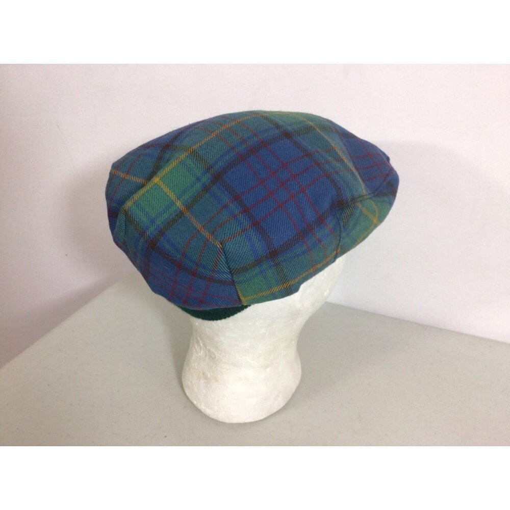 Irish Country Tartans Plaid Wool Cabbie Hat Cap Mens Medium - Picture 4 of 5